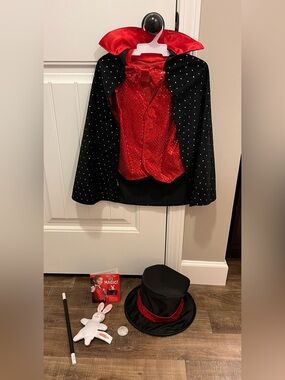 Melissa & Doug Magician Dress Up Unisex Costume 🪄🪙🐰🖤❤️